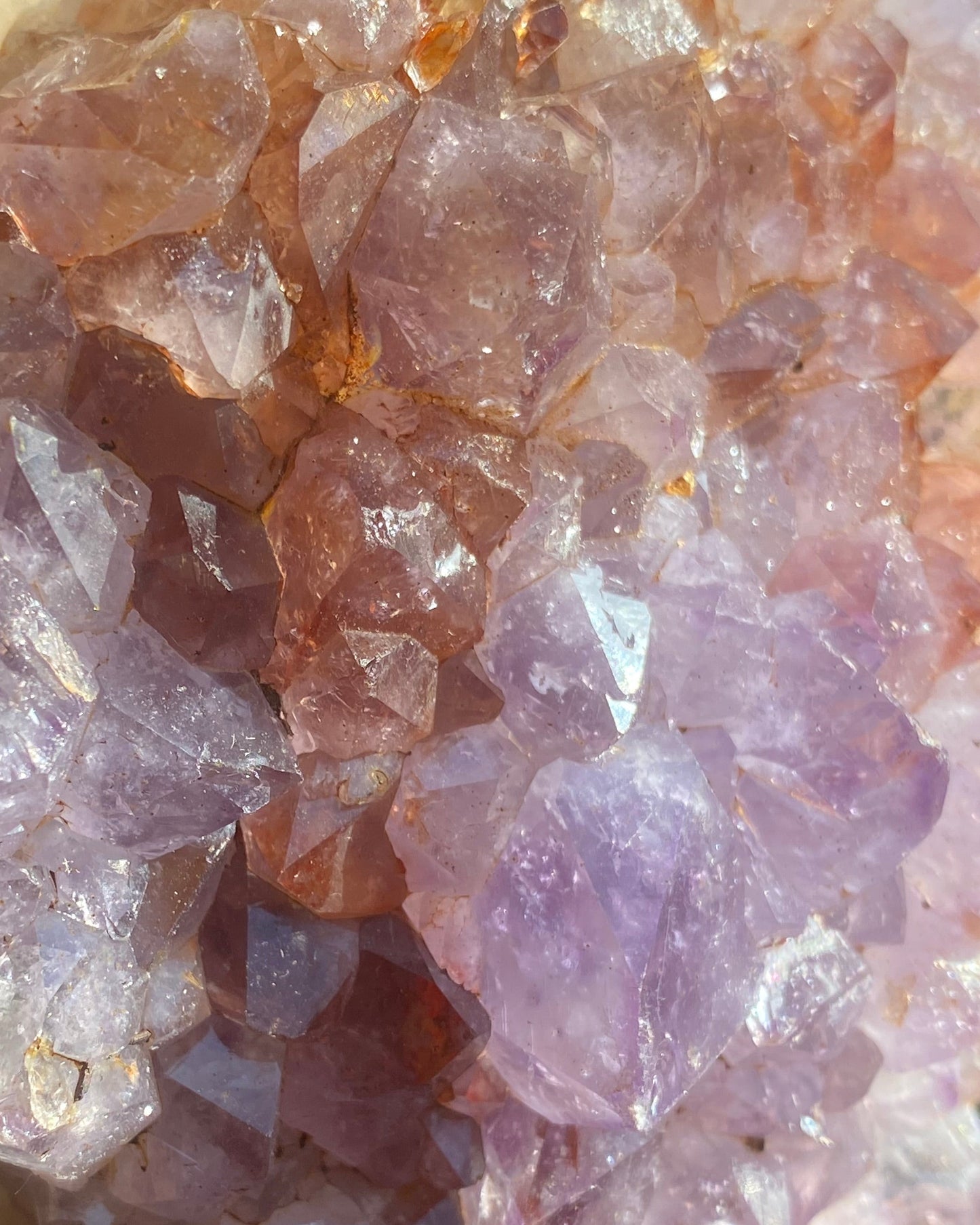 Amethyst Cluster With Iron Oxide ‘Vein’ - Southern Brazil
