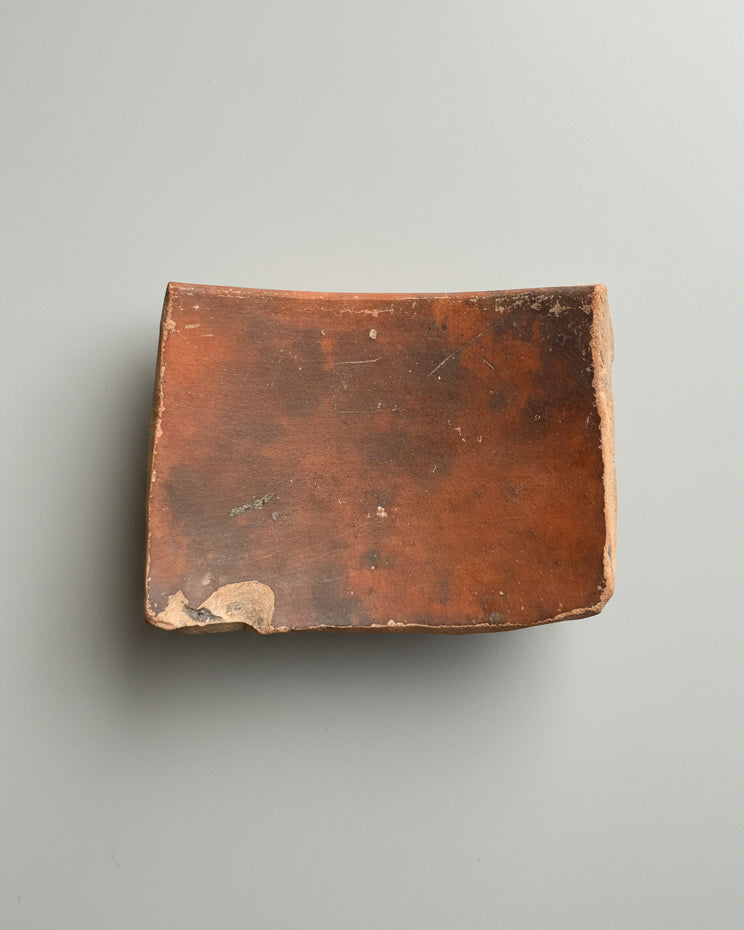 Ancient Roman Decorated Samian Ware Sherd with Scorched Appearance- Hertfordshire, England - c.75-200 AD