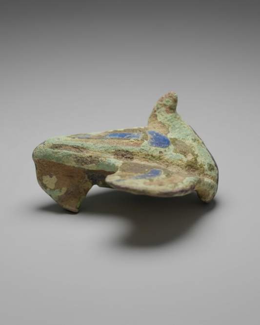 Rare Ancient Roman Zoomorphic Duck Brooch with Enamel Inlay, 100–200AD, England. PAS-Recorded, British Museum Database.