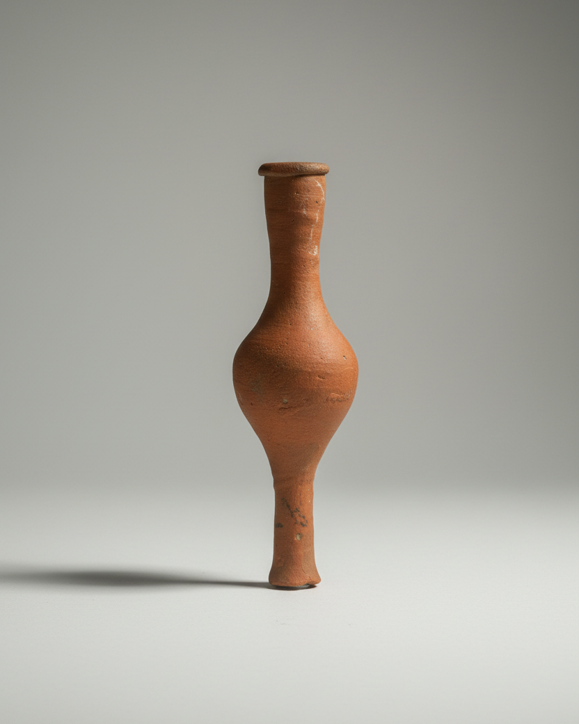 Ancient Egyptian Spindle-Form Terracotta Unguentarium - Aswan, Upper Egypt, Nile Valley - Ptolemaic Period, c.300–100 BC