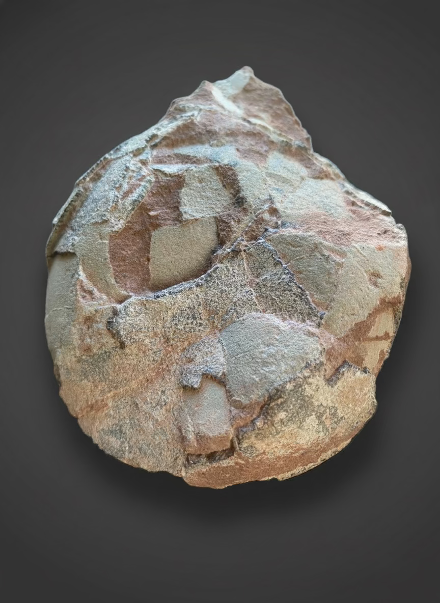 Hadrosaurid Dinosaur Egg with Perfectly Preserved Eggshell Details (Dendroolithus oogenus). Xixia Basin, China.