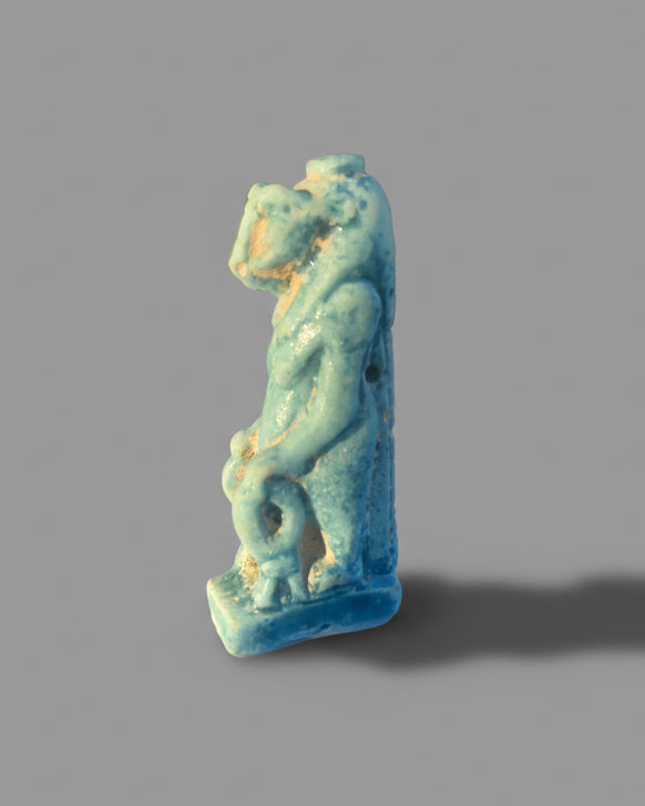 Ancient Egyptian Faience Amulet of Tawaret, c.1550-600 BC, Egypt