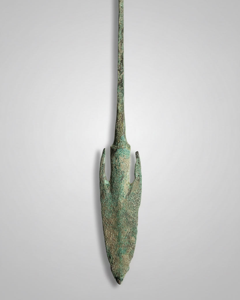 Ancient Mycenaean Bronze Projectile (Large Arrowhead/Speartip) - Mainland Greece, Late Bronze Age, c.1400–1100 BC