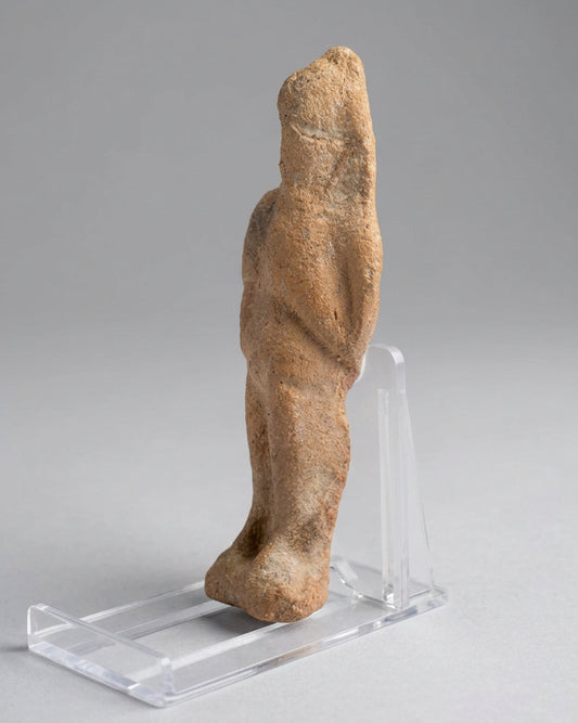 Romano-Egyptian Votive Terracotta Figure of Harpocrates (with Makers Fingerprint on Reverse) Egypt, Early Roman Period - c. 30AD - 200AD
