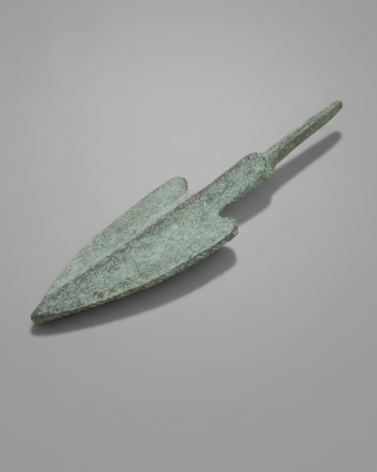 Early Iron Age Luristan Tanged Arrowhead. Ancient Bronze Weapon, c. 1000–650 BC, Iran