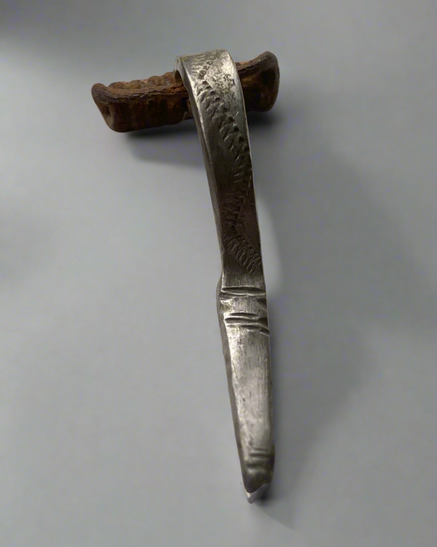 Ancient Roman Decorated Silver Bow Fibula with Original Iron pin + Spring. 250-300AD, Roman Britain