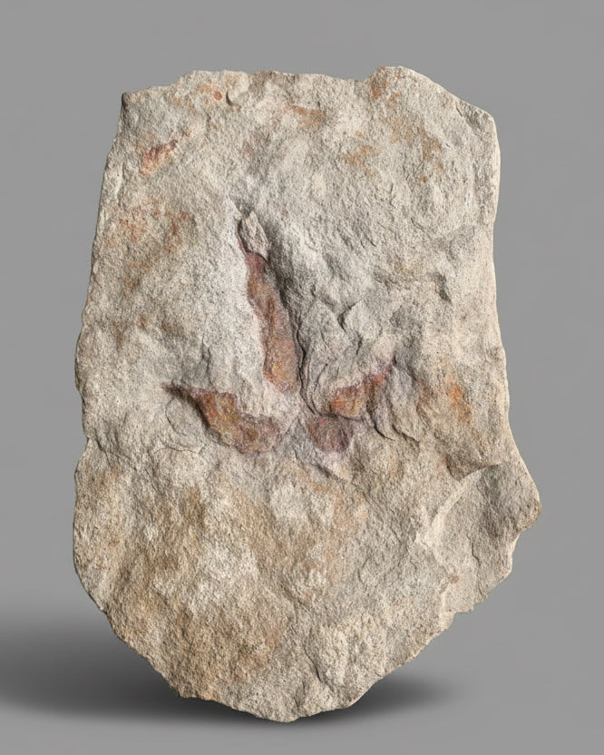 British Theropod Dinosaur Footprint, Late Jurassic, 
Scalby fm, Burniston Bay, North Yorkshire, UK