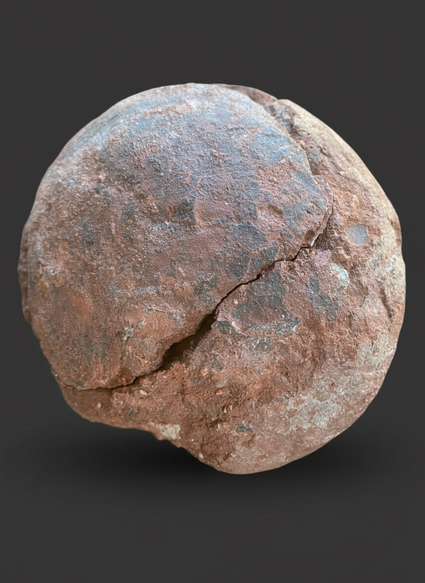 Huge Hadrosaurid Dinosaur Egg with ‘hatching gap’ (Dendroolithus oogenus), Xixia Basin, China