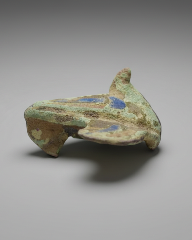 Rare Ancient Roman Zoomorphic Duck Brooch with Enamel Inlay, 100–200AD, England. PAS-Recorded, British Museum Database.