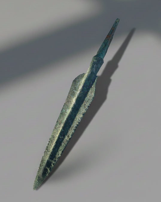 Early Iron Age Luristan Bronze Light Spear / Throwing Spear Head, c. 1200–700 BC, Iran