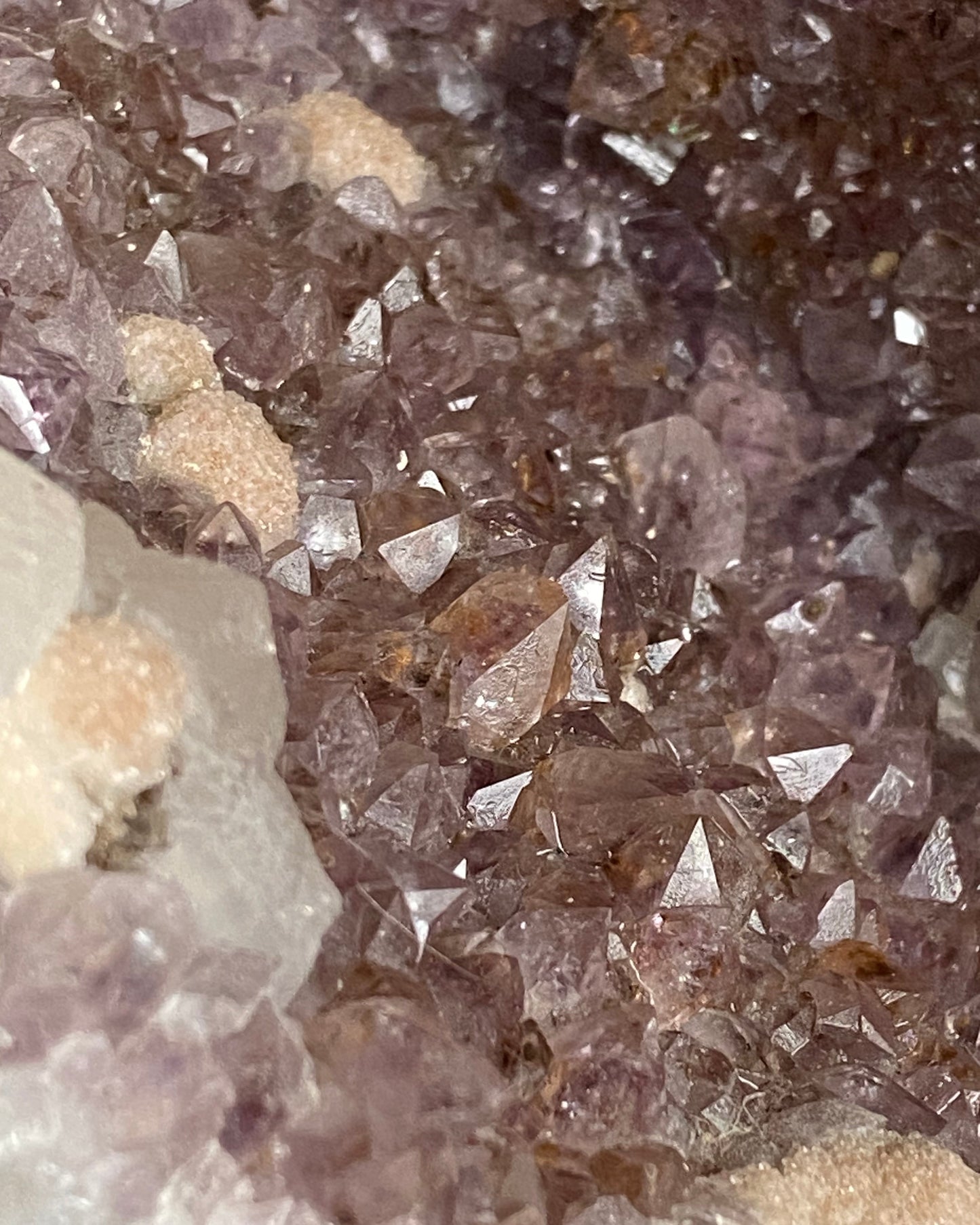 Collector’s Amethyst Cathedral with Sculptural Calcite and Rutile Inclusions- 17.05KG, Brazil.