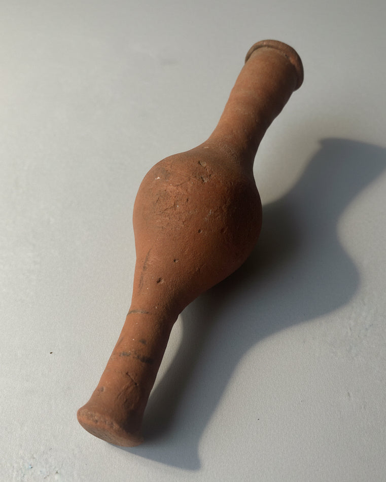 Ancient Egyptian Spindle-Form Terracotta Unguentarium - Aswan, Upper Egypt, Nile Valley - Ptolemaic Period, c.300–100 BC