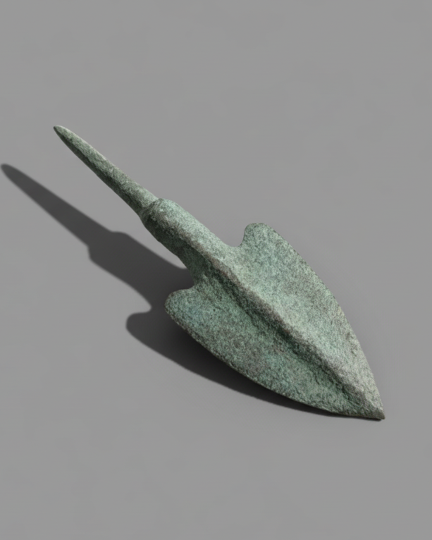 Early Iron Age Luristan Tanged Arrowhead. Ancient Bronze Weapon, c. 1000–650 BC, Iran