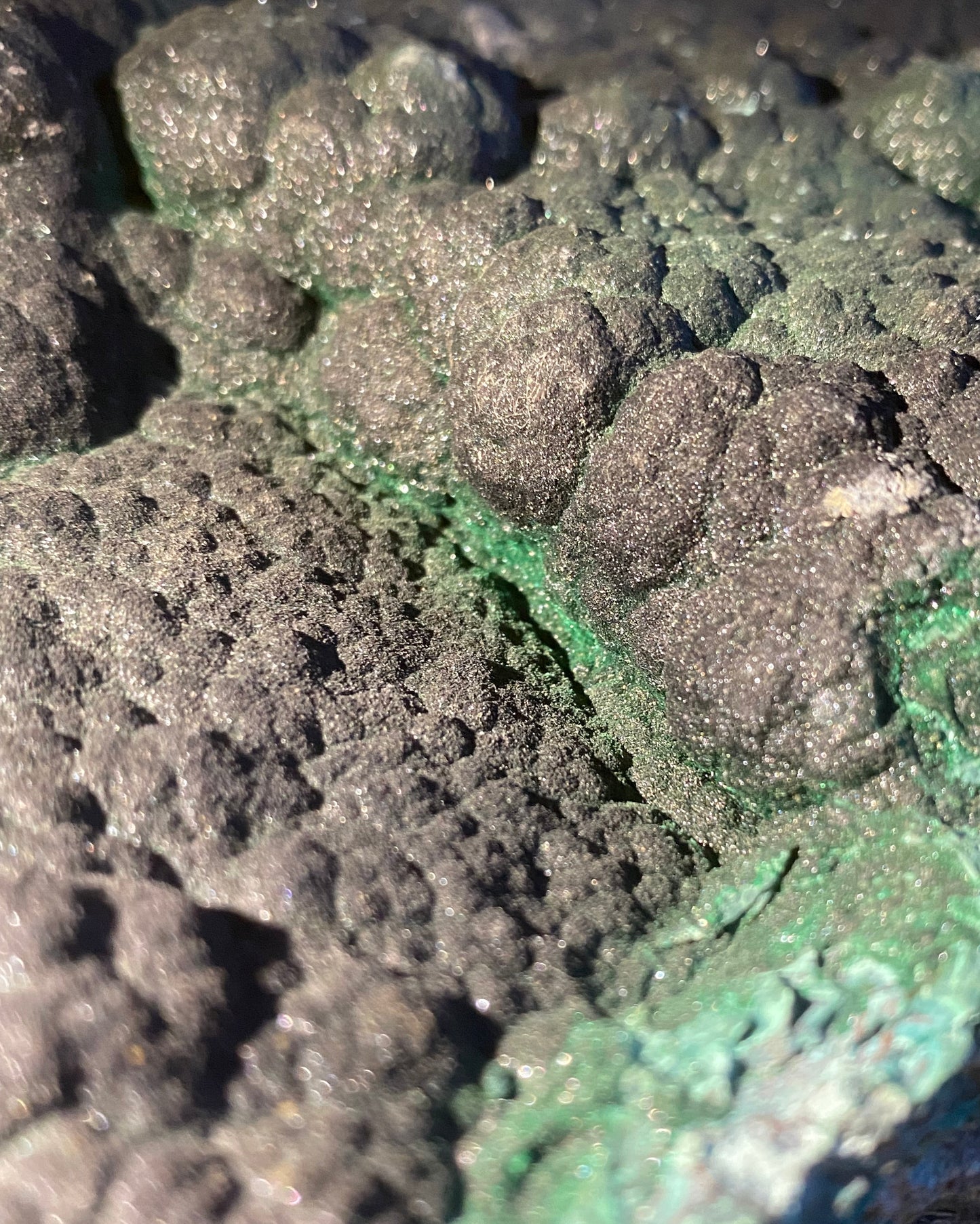 XL 10" Velvet Botryoidal Malachite on Chrysocolla Specimen, L'Etoile du Congo Mine, Lubumbashi, Katanga, DR Congo