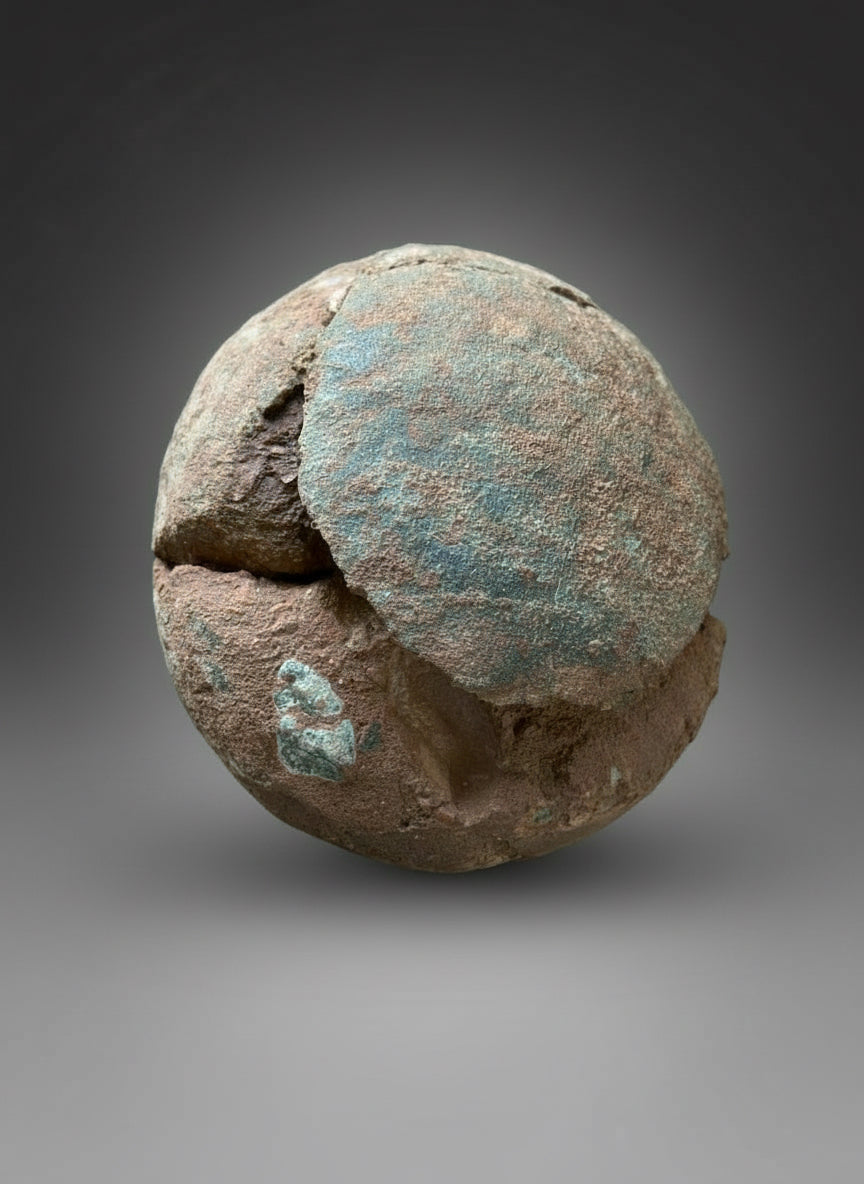 Huge Hadrosaurid Dinosaur Egg with ‘hatching gap’ (Dendroolithus oogenus), Xixia Basin, China