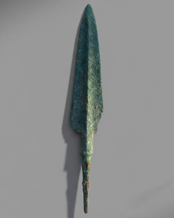 Early Iron Age Luristan Bronze Light Spear / Throwing Spear Head, c. 1200–700 BC, Iran