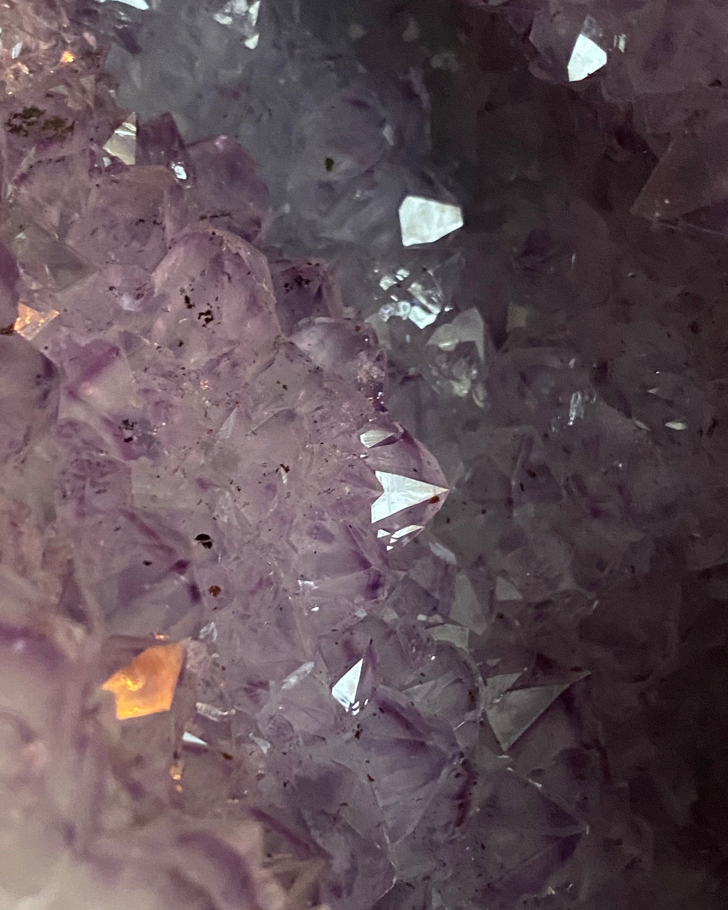 Collector’s Amethyst Cathedral With Huge Terminated Optical Calcite Formation- 10.2KG, Brazil