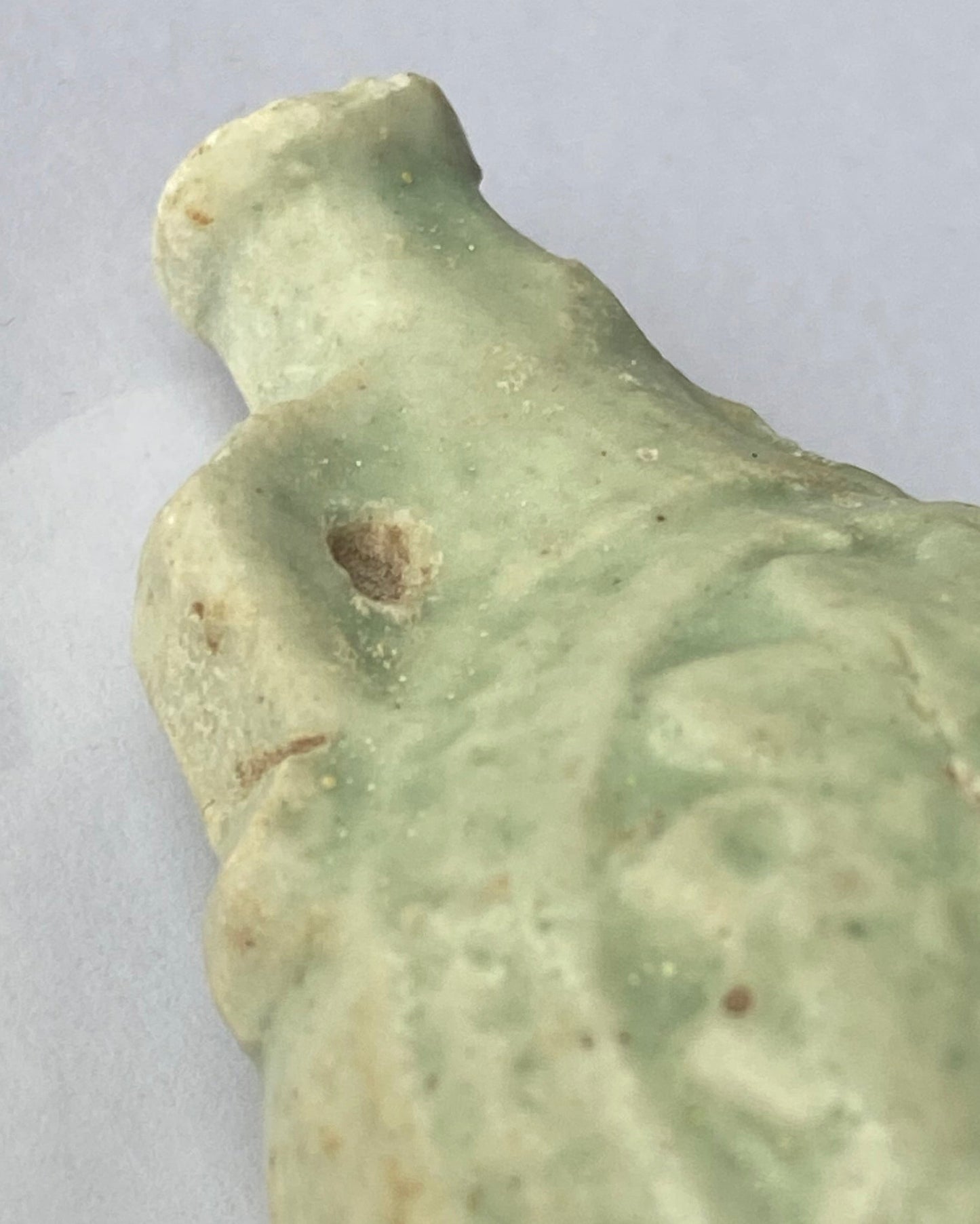 Ancient Egyptian Faience Flask Depicting Sekhmet & Lotus Flower Rosette - 26th Dynasty, c. 664–525 BC