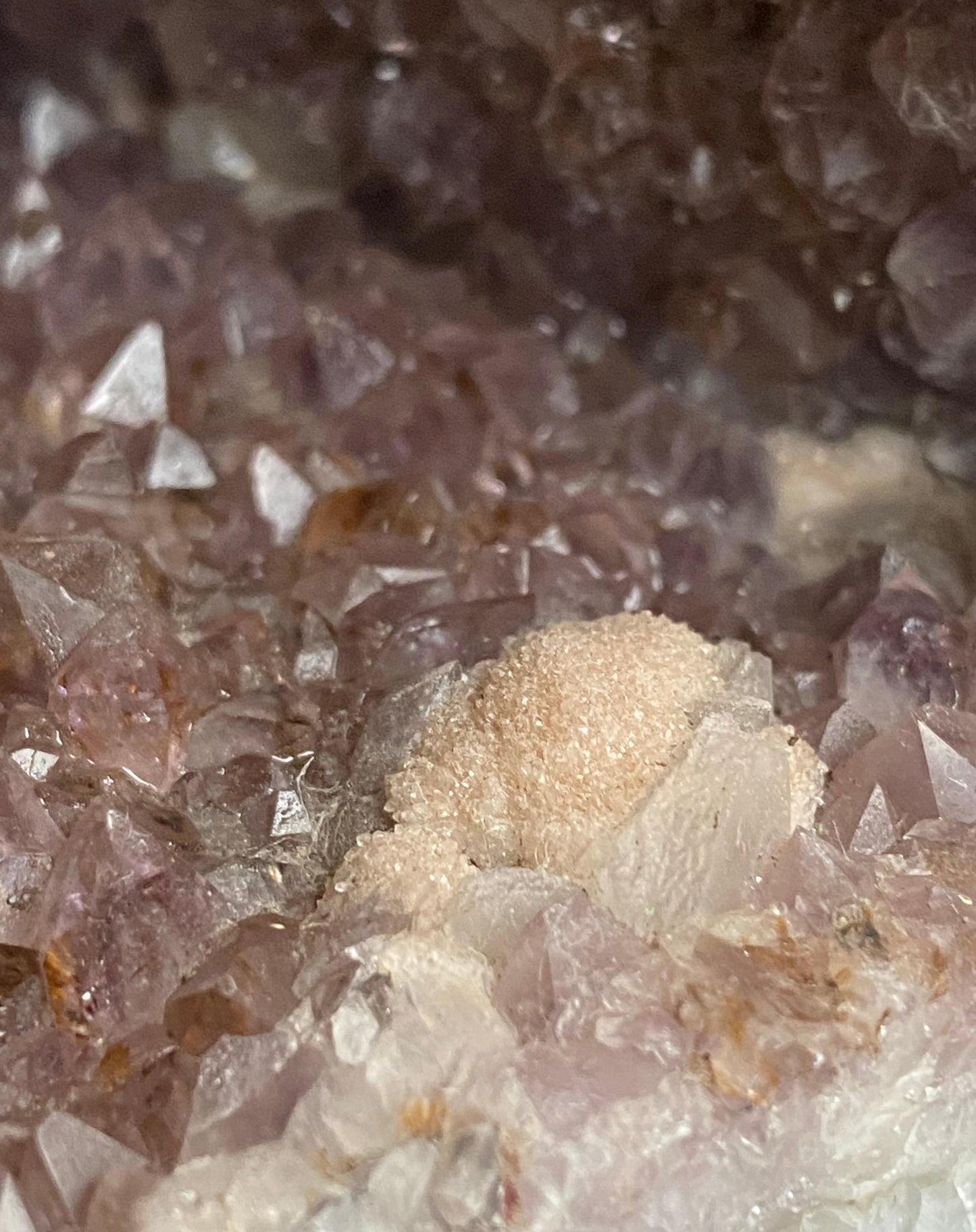 Collector’s Amethyst Cathedral with Sculptural Calcite and Rutile Inclusions- 17.05KG, Brazil.