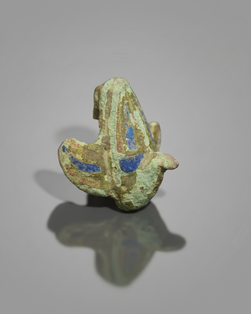 Rare Ancient Roman Zoomorphic Duck Brooch with Enamel Inlay, 100–200AD, England. PAS-Recorded, British Museum Database.
