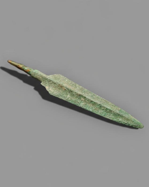 Early Iron Age Luristan Bronze Light Spear / Throwing Spear Head, c. 1200–700 BC, Iran