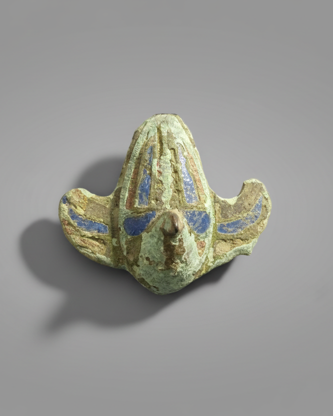 Rare Ancient Roman Zoomorphic Duck Brooch with Enamel Inlay, 100–200AD, England. PAS-Recorded, British Museum Database.