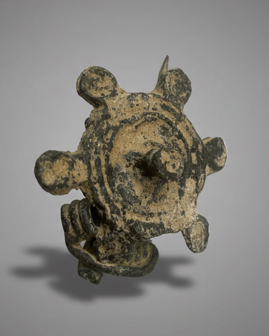 Ancient Roman Decorated Bronze ‘Plate’ Brooch, Intact With Original Pin & Spring - Europe, Eastern Roman Empire, c.100-200AD