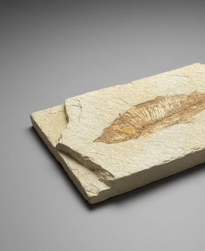 Colourful Knightia Fossil Fish On Matrix, Eocene - Green River Formation, Wyoming, USA