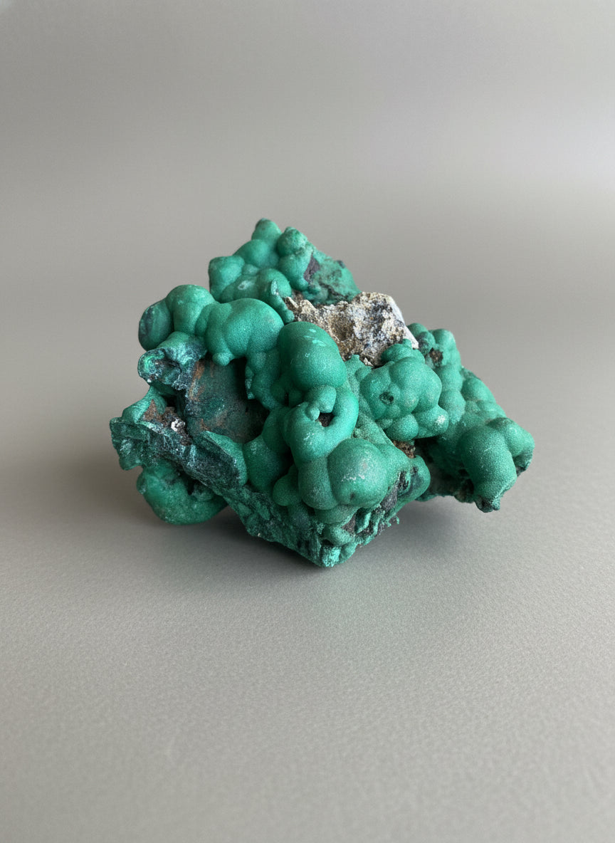 Botryoidal Malachite Specimen, natural form. Congo.