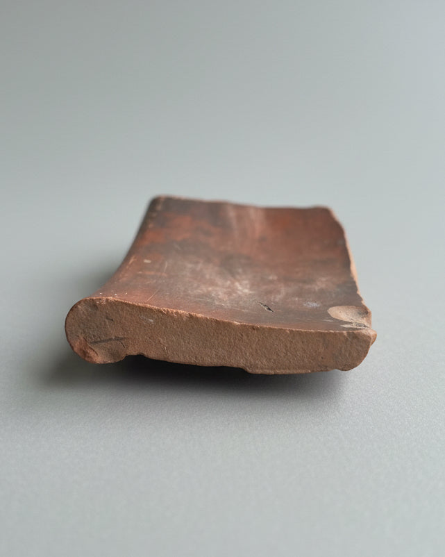 Ancient Roman Decorated Samian Ware Sherd with Scorched Appearance- Hertfordshire, England - c.75-200 AD