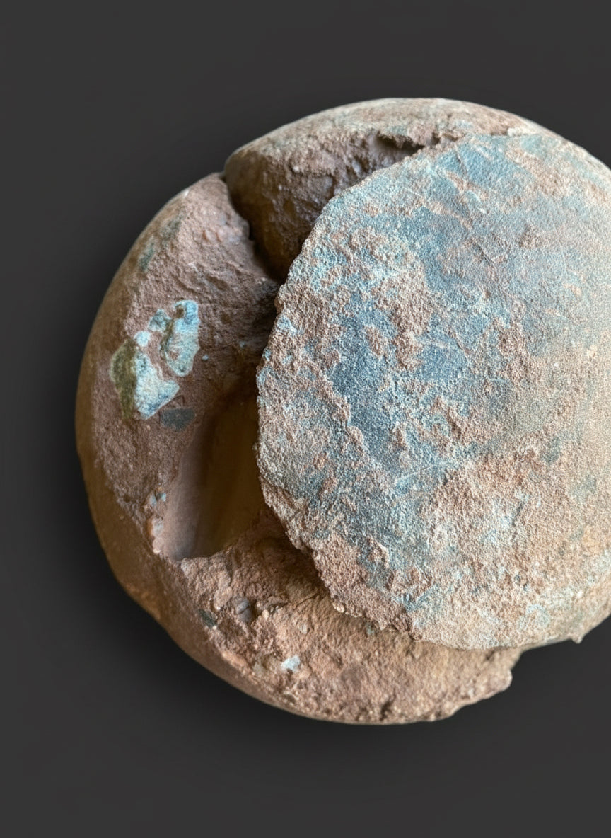 Huge Hadrosaurid Dinosaur Egg with ‘hatching gap’ (Dendroolithus oogenus), Xixia Basin, China