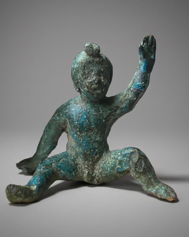 Ancient Roman Bronze Statuette of Eros (Cupid), 100-300AD, Western Roman Empire