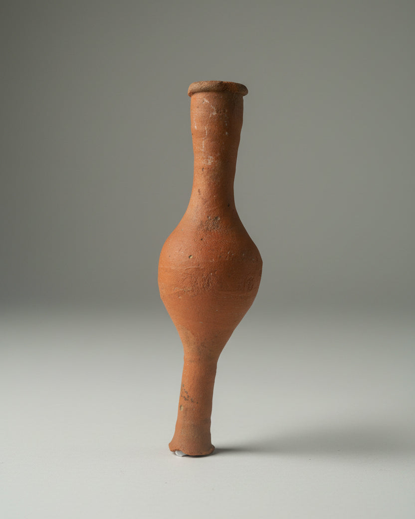 Ancient Egyptian Spindle-Form Terracotta Unguentarium - Aswan, Upper Egypt, Nile Valley - Ptolemaic Period, c.300–100 BC