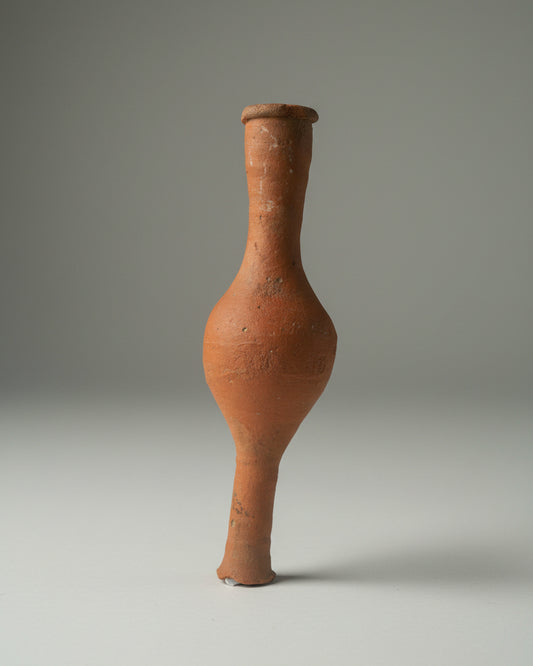 Ancient Egyptian Spindle-Form Terracotta Unguentarium - Aswan, Upper Egypt, Nile Valley - Ptolemaic Period, c.300–100 BC