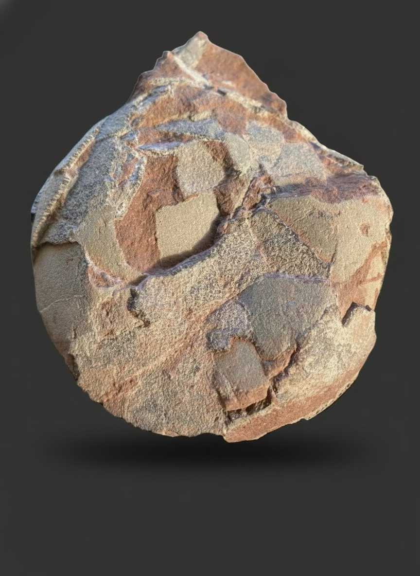 Hadrosaurid Dinosaur Egg with Perfectly Preserved Eggshell Details (Dendroolithus oogenus). Xixia Basin, China.
