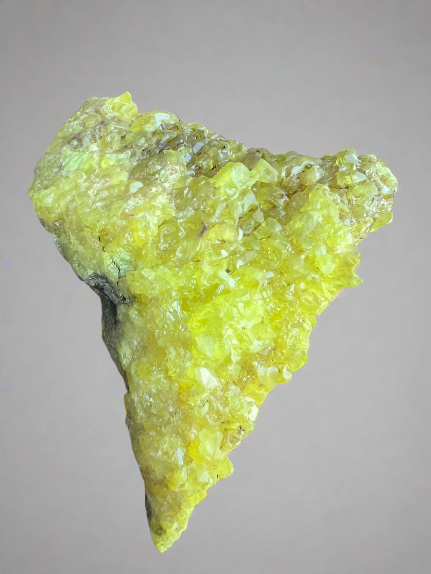 Natural Sulphur Crystal Custer on matrix display specimen