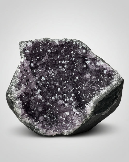 Sparkling Amethyst Cut-Base Geode. Brazil