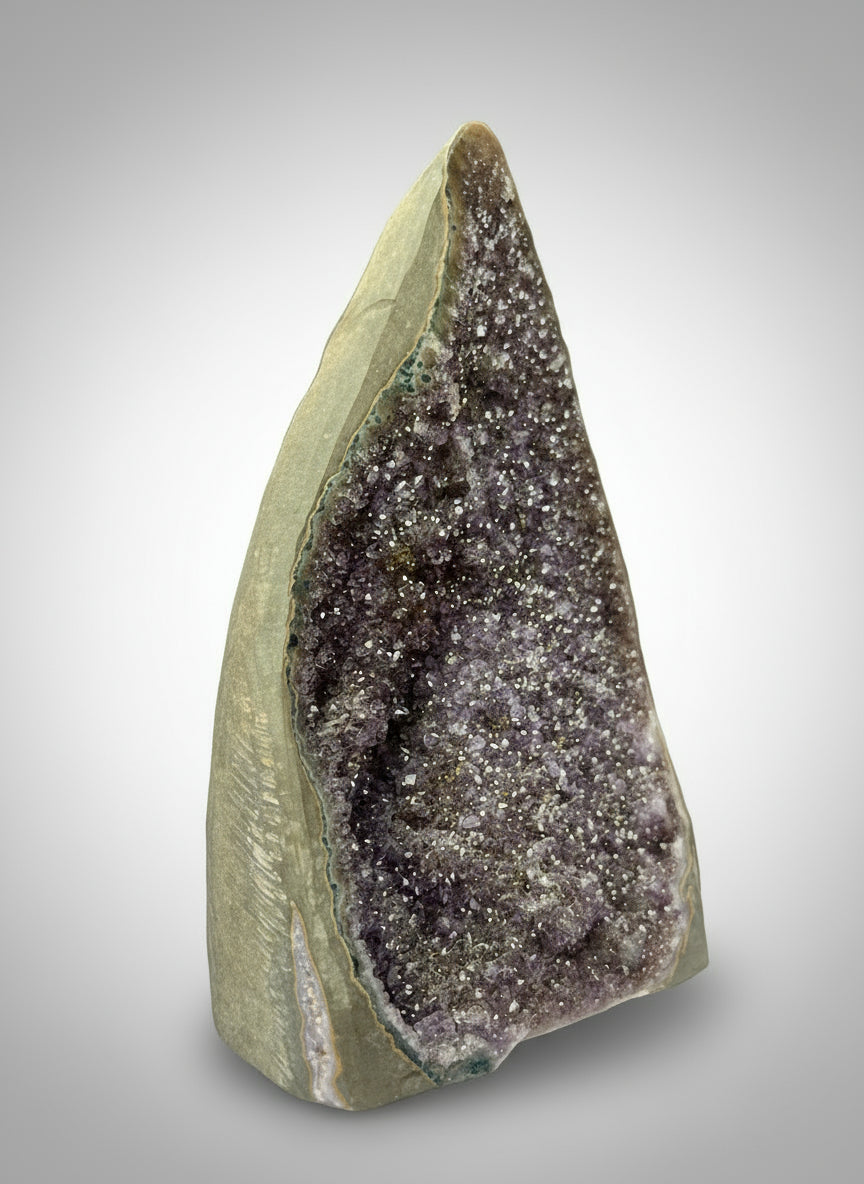 Amethyst drusy cut base geode cave #2