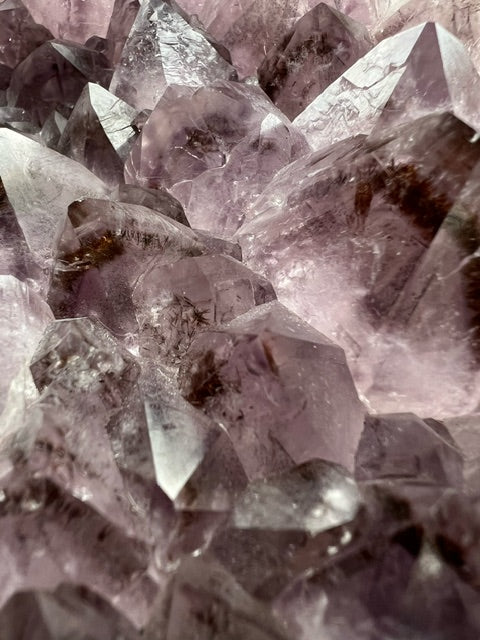 Amethyst Slab Cluster with Rutile Inclusions – Brazil