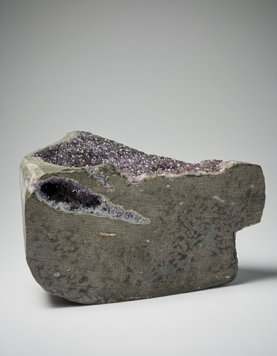 Amethyst drusy cut base geode cave #2